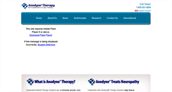 Desktop Screenshot of anodynetherapy.ca